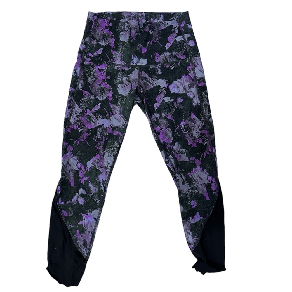 Lululemon - Wunder Under Crop High-Rise Scallop (Size M) Floral Multi Leggings
